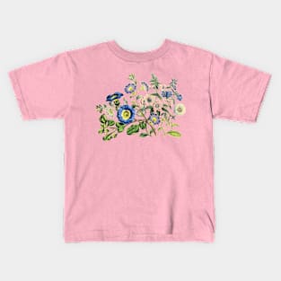 Blooming Flowers Vintage Botanical Illustration Kids T-Shirt